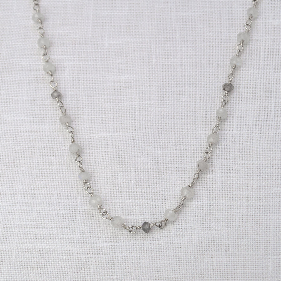 Halskette “Rosary – Labradorite & Moonstone”