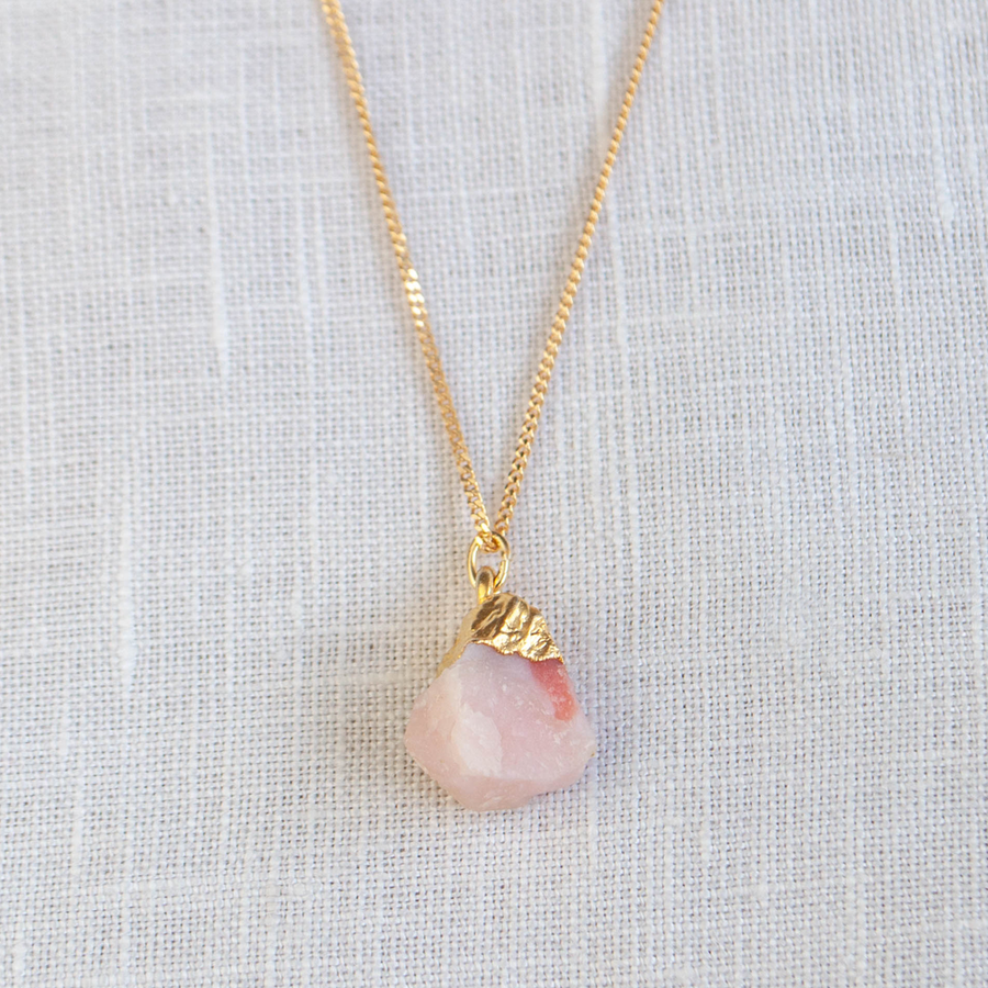 Halskette “Raw - Pink Opal”