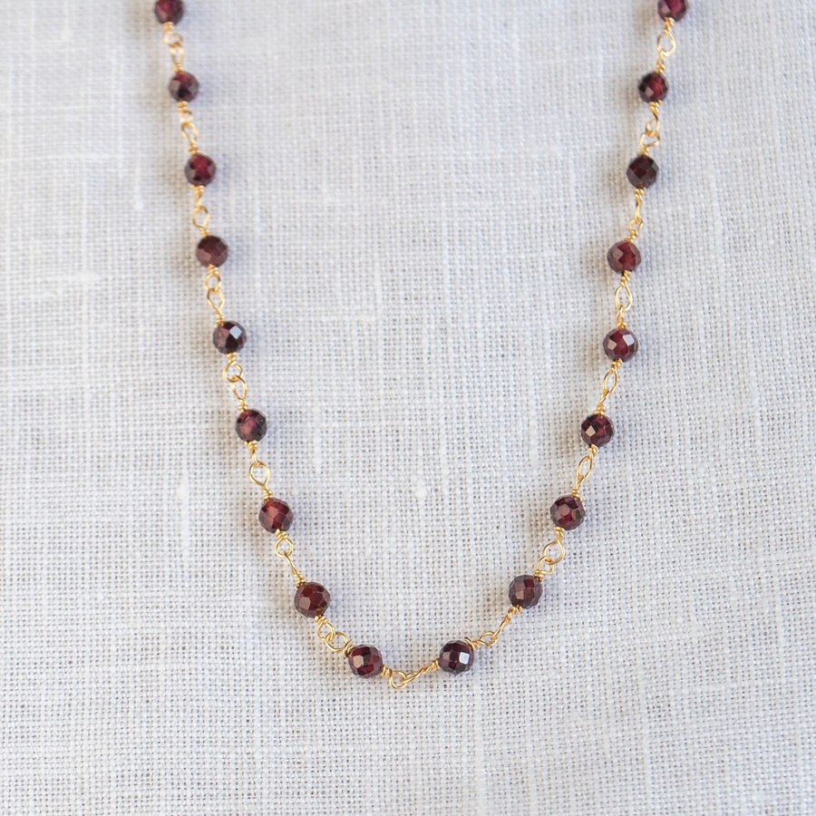 Halskette “Rosary – Rhodolite Garnet"