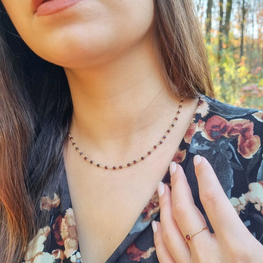 Halskette “Rosary – Amethyst”