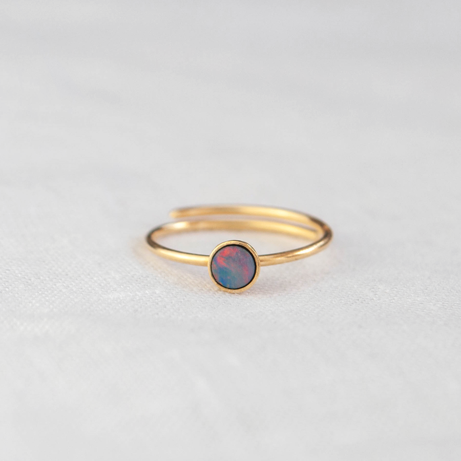 Stapelring “Blue Opal"