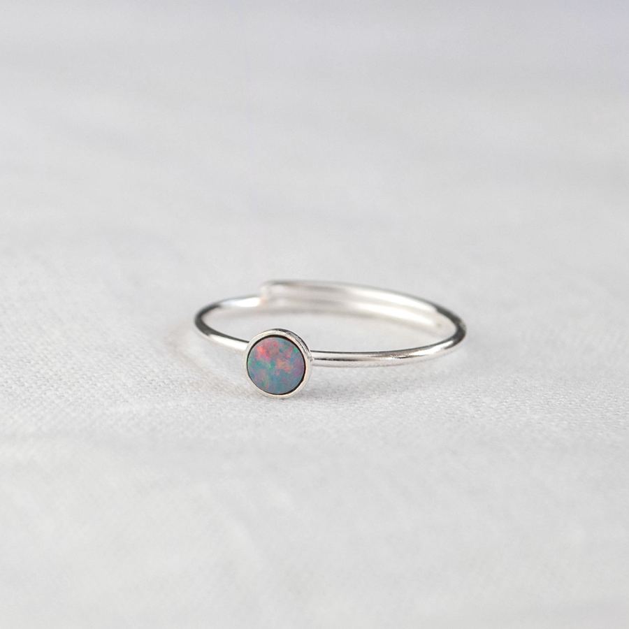 Stapelring “Blue Opal"