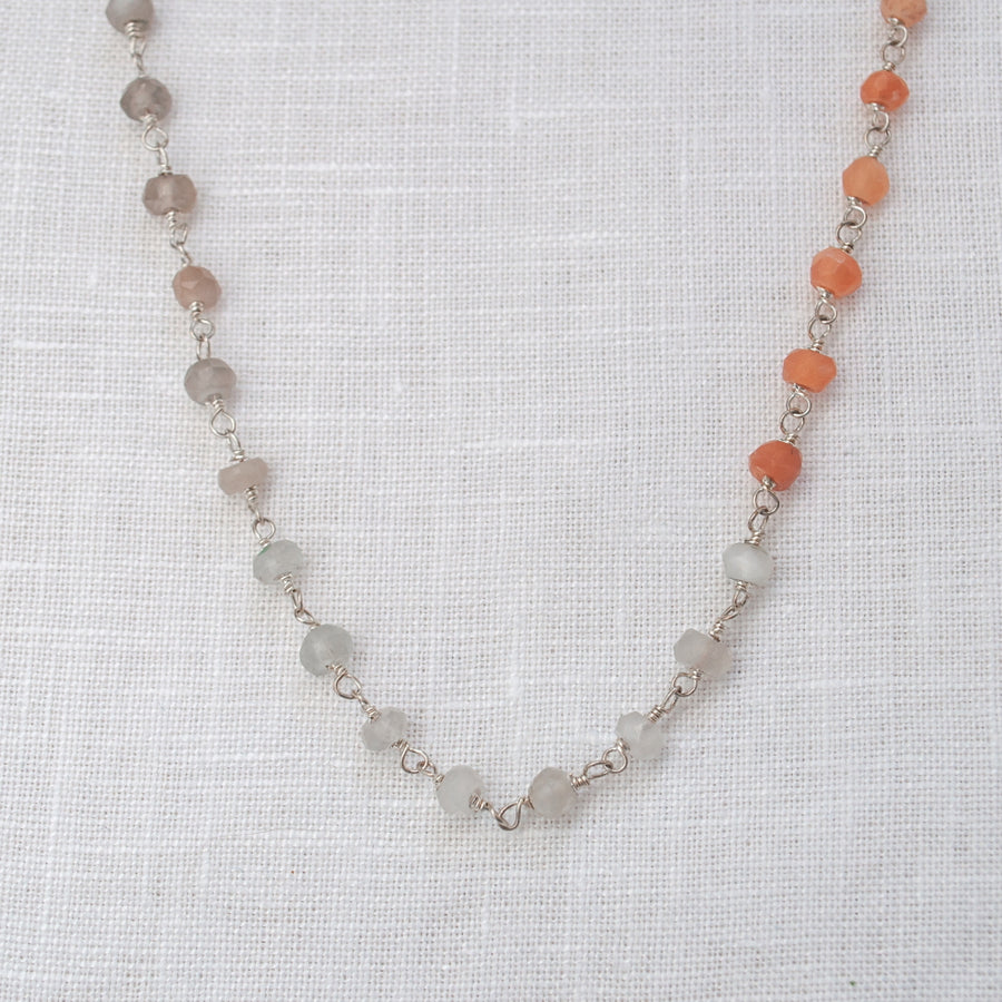Halskette “Rosary – Multicolor Moonstone”